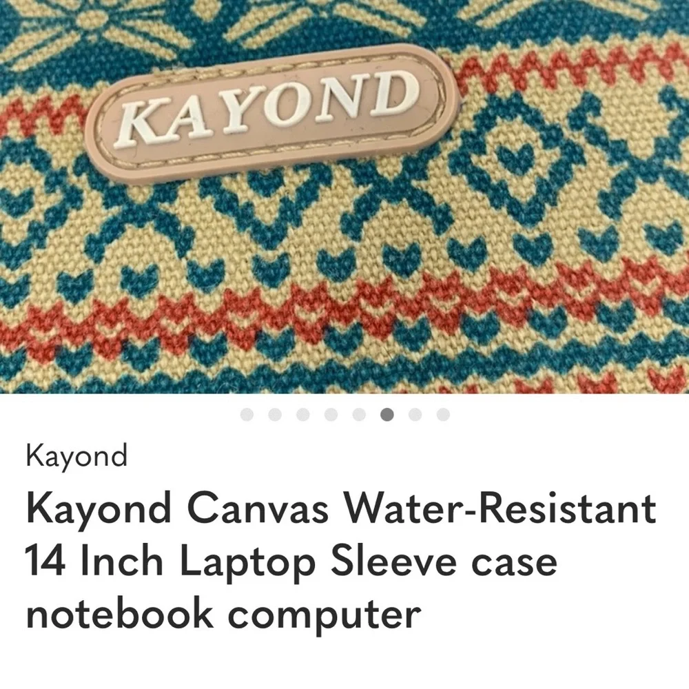 Kayond Laptop Sleeve 14” with Boho Southwestern Design Polyester XC Waterproof